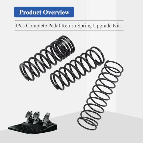 WFCYX 3 Pcs Complete Pedal Return Spring Upgrade Kit Mod for Logitech G25 G27 G29 G920 G923 Racing Pedals Accessories, Pedal Spring Mod Include Brake Pedal Spring, Throttle Pedal Spring, Clutch Pedal Spring - Image 2
