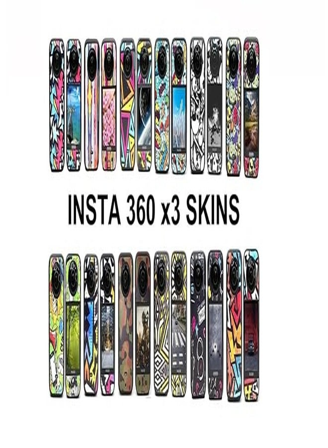 Action Pro Camera Waterproof Skin Compatible with Insta360 X3 Action Camera (Multicolor Set 1) - Image 4