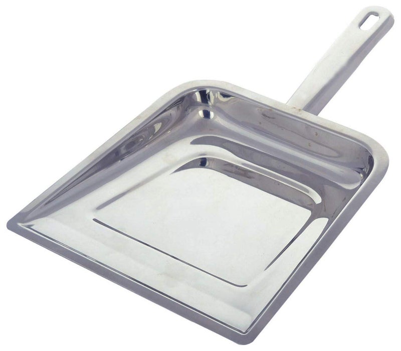 Denique Stainless Steel Dustpan, Supdi Space Saving Dust and Debris Cleaning Tool Ideal for Home and Commercial Use, Silver - Image 2