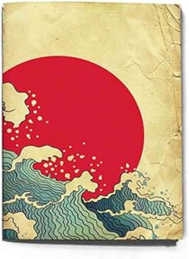 THE INKJECTION A5180L, A5 Notebook red sun on beach design