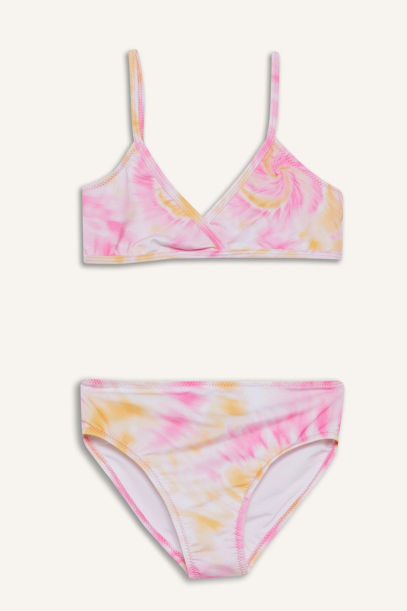 DeFacto Pink Girl Girl Batik Patterned Bikini Set Casual - Image 1