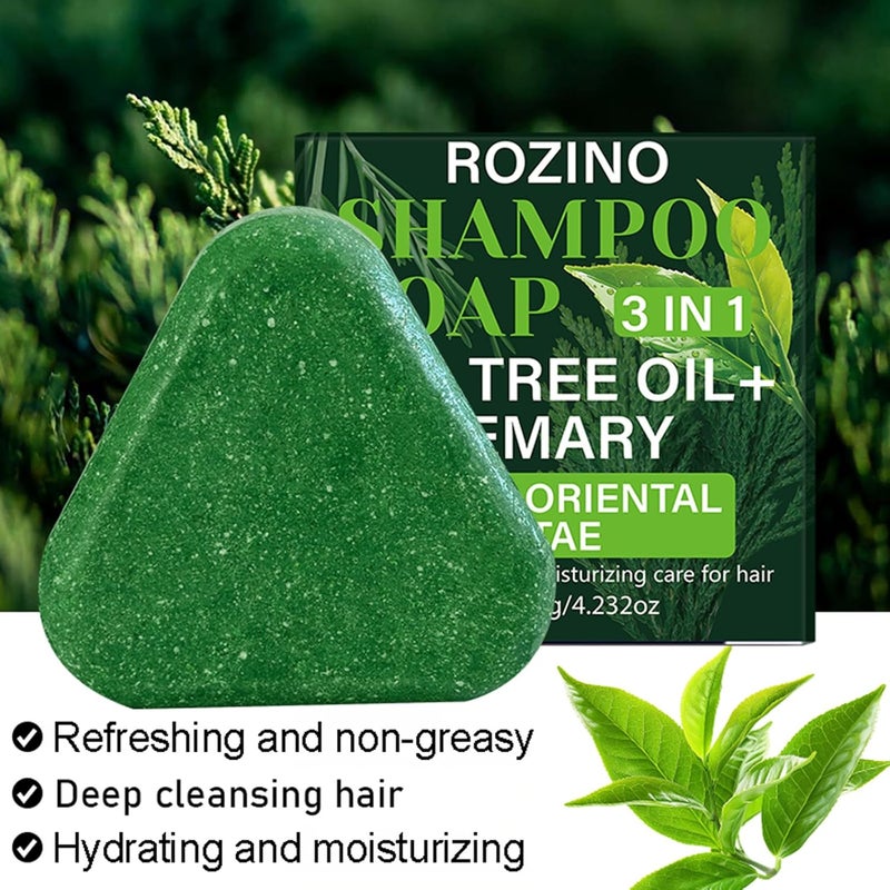 Individual group scene compatible 2Pack Shampoo Bar with Tea Tree Oil, Rosemary & Oriental Arborvitae,Gently Cleans, Nourishes & Repairs Hair for All Hair Types,Moisturizing Solid Shampoo for Men and Women (3Pack) Various color options User friendly optimized build All storage type compatible Multiple design variants Occasional & permanent usable Cross product combo compatible Condition adaptive build Detachable clean All-round well-engineered practical build Permanent & temporary usable Multi-color available build Precision made Stain resistant Versatile application Cross product compatible Gulf mainstream practical design Carefully selected material KSA local stock Medium weight Safe approved storage space Practical design alternatives Worldwide popular practical build Global upgraded economical craftsmanship Gulf popular simple design - Image 4