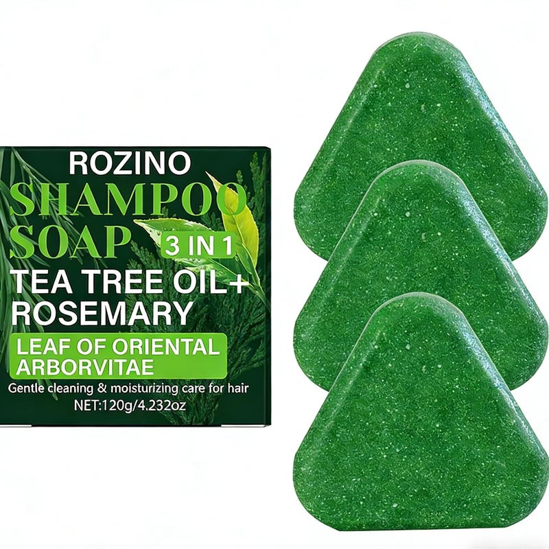 Individual group scene compatible 2Pack Shampoo Bar with Tea Tree Oil, Rosemary & Oriental Arborvitae,Gently Cleans, Nourishes & Repairs Hair for All Hair Types,Moisturizing Solid Shampoo for Men and Women (3Pack) Various color options User friendly optimized build All storage type compatible Multiple design variants Occasional & permanent usable Cross product combo compatible Condition adaptive build Detachable clean All-round well-engineered practical build Permanent & temporary usable Multi-color available build Precision made Stain resistant Versatile application Cross product compatible Gulf mainstream practical design Carefully selected material KSA local stock Medium weight Safe approved storage space Practical design alternatives Worldwide popular practical build Global upgraded economical craftsmanship Gulf popular simple design - Image 1