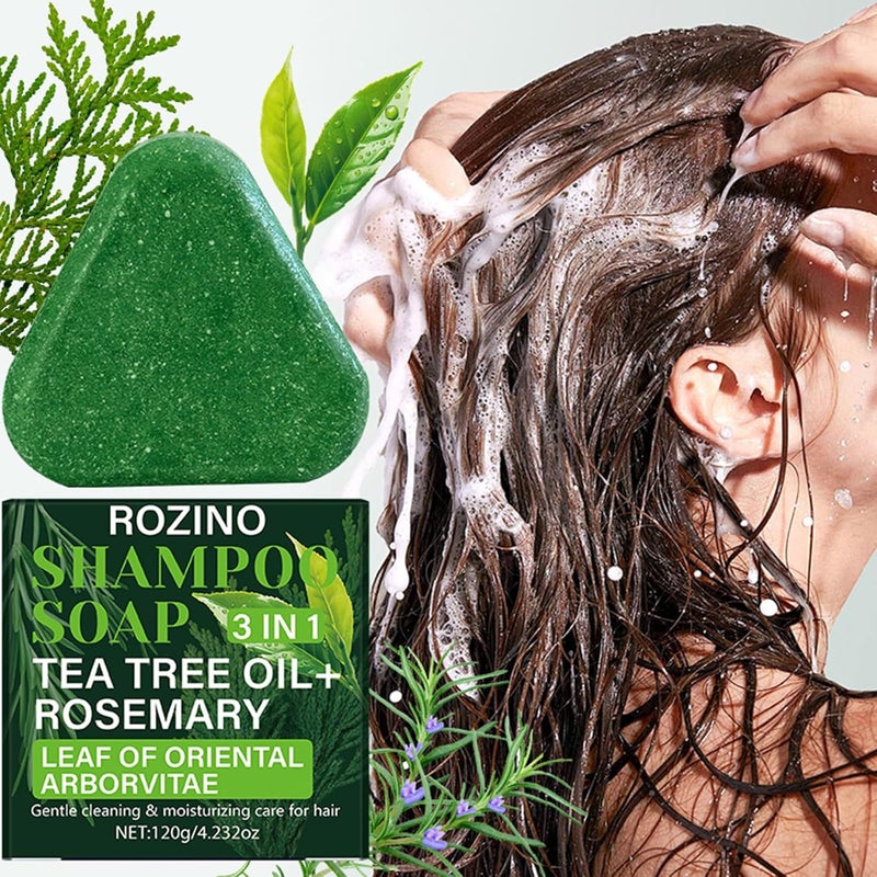 Individual group scene compatible 2Pack Shampoo Bar with Tea Tree Oil, Rosemary & Oriental Arborvitae,Gently Cleans, Nourishes & Repairs Hair for All Hair Types,Moisturizing Solid Shampoo for Men and Women (3Pack) Various color options User friendly optimized build All storage type compatible Multiple design variants Occasional & permanent usable Cross product combo compatible Condition adaptive build Detachable clean All-round well-engineered practical build Permanent & temporary usable Multi-color available build Precision made Stain resistant Versatile application Cross product compatible Gulf mainstream practical design Carefully selected material KSA local stock Medium weight Safe approved storage space Practical design alternatives Worldwide popular practical build Global upgraded economical craftsmanship Gulf popular simple design - Image 2