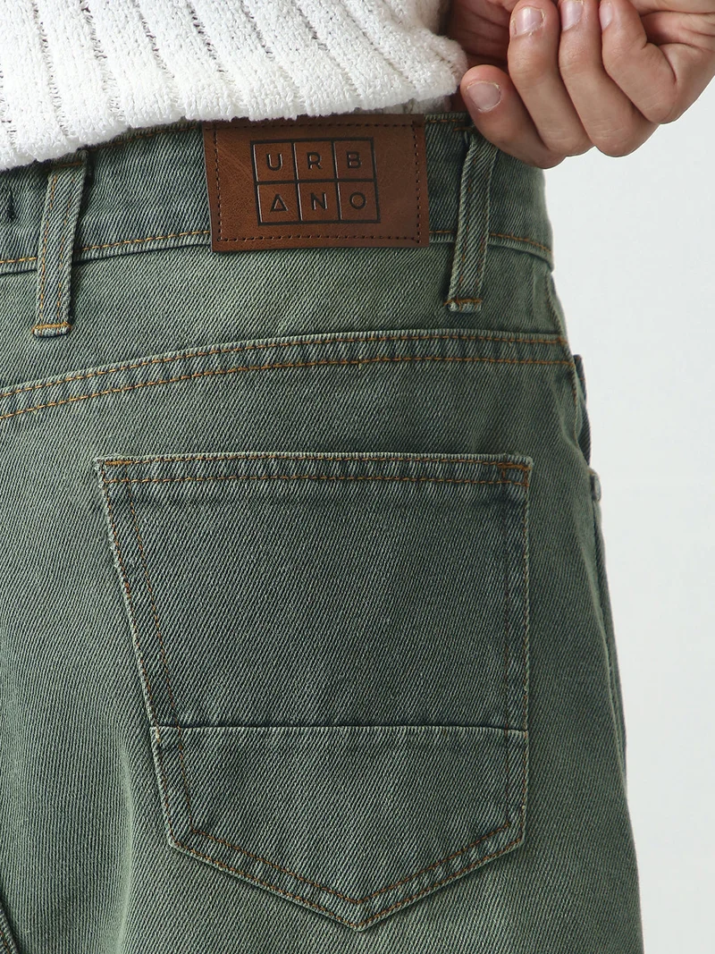 Urbano Fashion  Urbano Fashion Men's Grey Loose Baggy Fit Heavy Washed Jeans Non-Stretchable  | Best Price UAE
