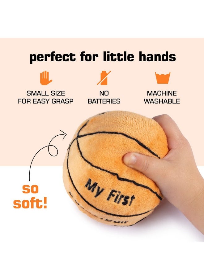 Plush Creations Plush Baby Basketball Rattle | Baby Basketball Toy | Learning Content | Great Gift For Baby And Toddler Girls Or Boys | 0-36 Months  - Image 3