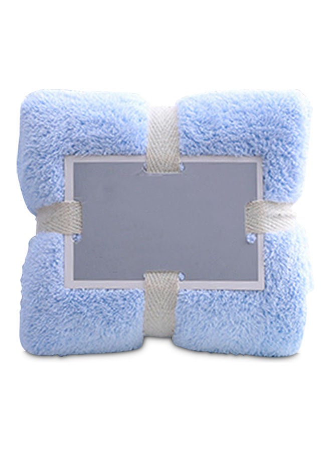 NIBEMINENT Multipurpose Soft Fluffy Towel Blue 22 x 6 22cm
