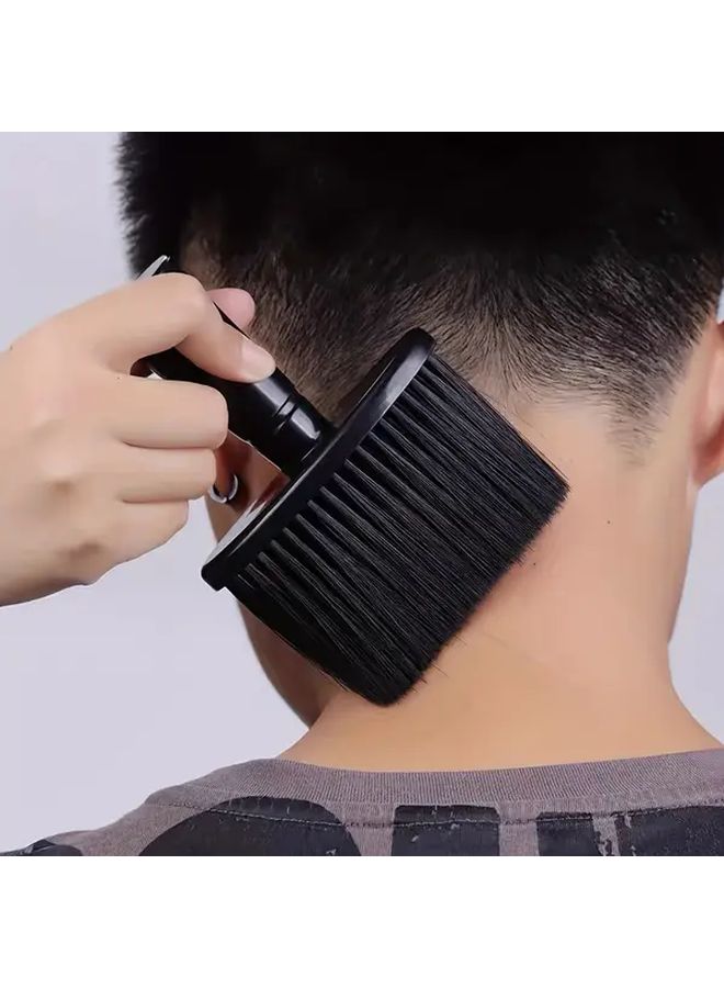 فرشاة الغبار السوداء للعنق للحلاقين 1 قطعة مزيل الشعر البلاستيكي للرقبة والأذنين - Image 4