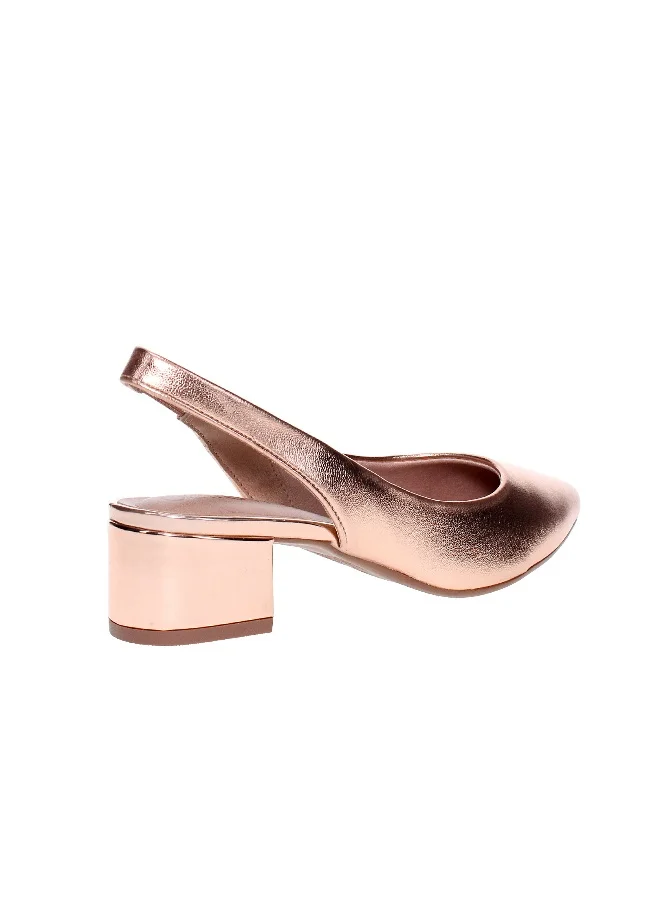 بيرا ريو Beira Rio Ladies Mid Heel Sandals Gold | Made In Brazil