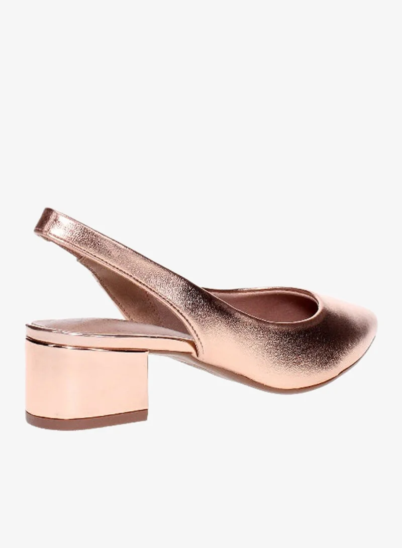 Beira Rio  Beira Rio Ladies Mid Heel Sandals Gold | Made In Brazil for Women | Best Price UAE