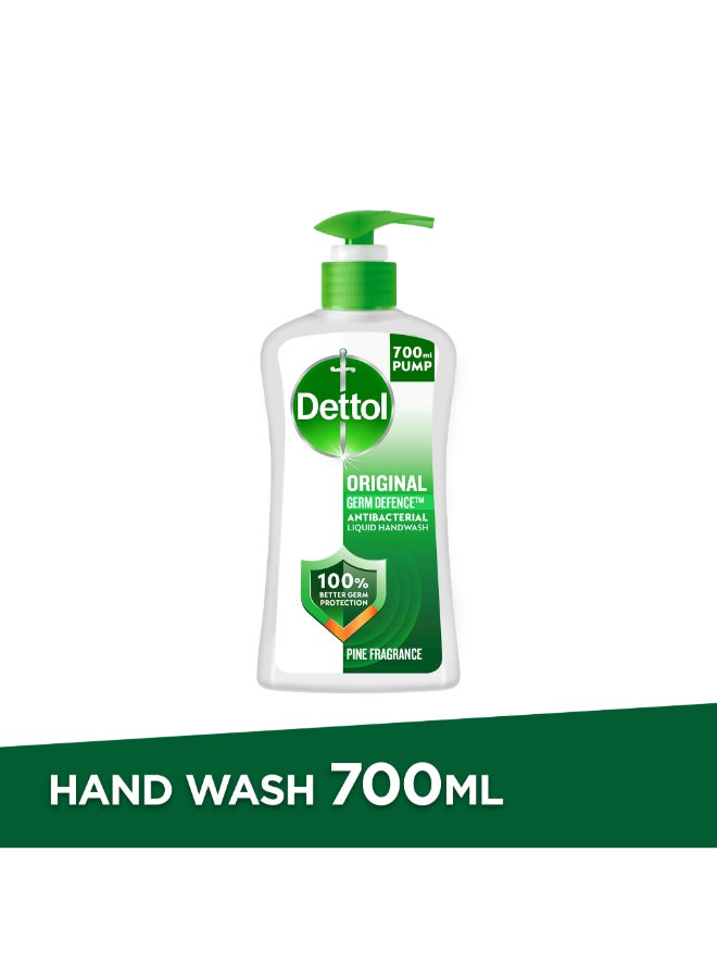Dettol Original Antibacterial Handwash Liquid Soap Multicolour 700ml - Image 1