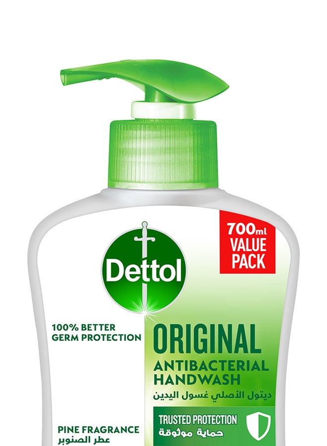 Dettol Original Antibacterial Handwash Liquid Soap Multicolour 700ml - Image 2