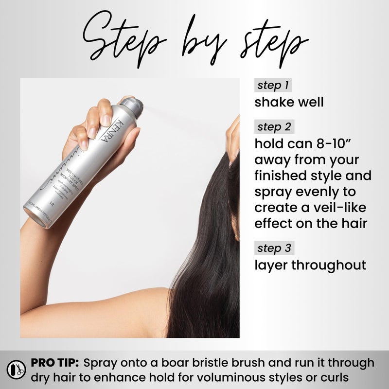 Kenra Professional Platinum Voluminous Touch Memory Spray 12 | Bodifying, Fullness Hairspray | Lasting Sytle Memory for 96 Hours | Soft, Touchable Volume | All Hair Types | 8 oz - Image 4