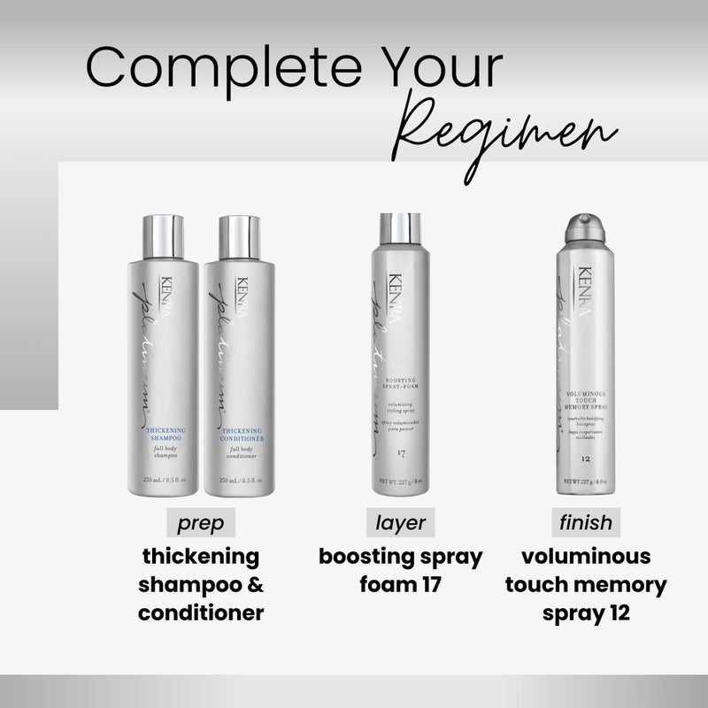 Kenra Professional Platinum Voluminous Touch Memory Spray 12 | Bodifying, Fullness Hairspray | Lasting Sytle Memory for 96 Hours | Soft, Touchable Volume | All Hair Types | 8 oz - Image 5