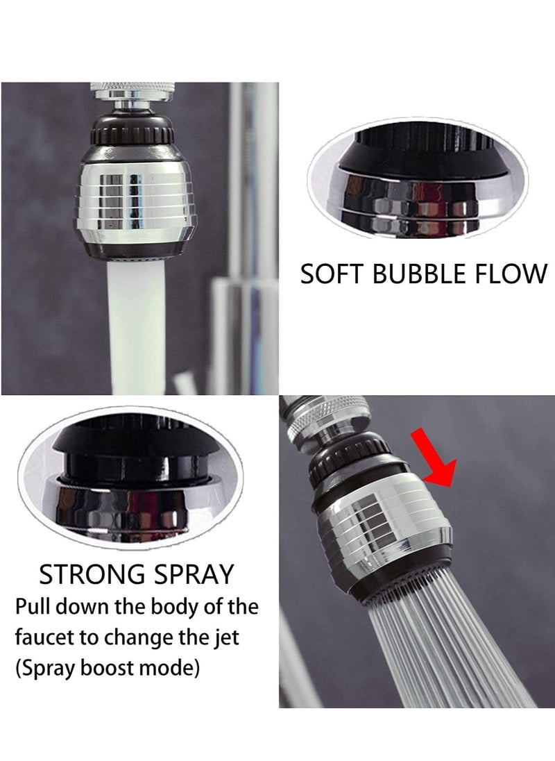 SYOSI - Tap Adapter for Kitchen Sink, 360° Swivel Kitchen Tap Spray Head for 21.5mm and 24mm Faucet, Dual Mode Faucet Tap Aerator Equipped with Irregular Adapter for 16mm and 22mm - Image 1
