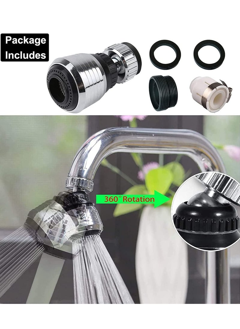 SYOSI - Tap Adapter for Kitchen Sink, 360° Swivel Kitchen Tap Spray Head for 21.5mm and 24mm Faucet, Dual Mode Faucet Tap Aerator Equipped with Irregular Adapter for 16mm and 22mm - Image 1