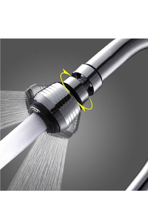 Tap Adapter for Kitchen Sink, 360° Swivel Kitchen Tap Spray Head for 21.5mm and 24mm Faucet, Dual Mode Faucet Tap Aerator Equipped with Irregular Adapter for 16mm and 22mm
