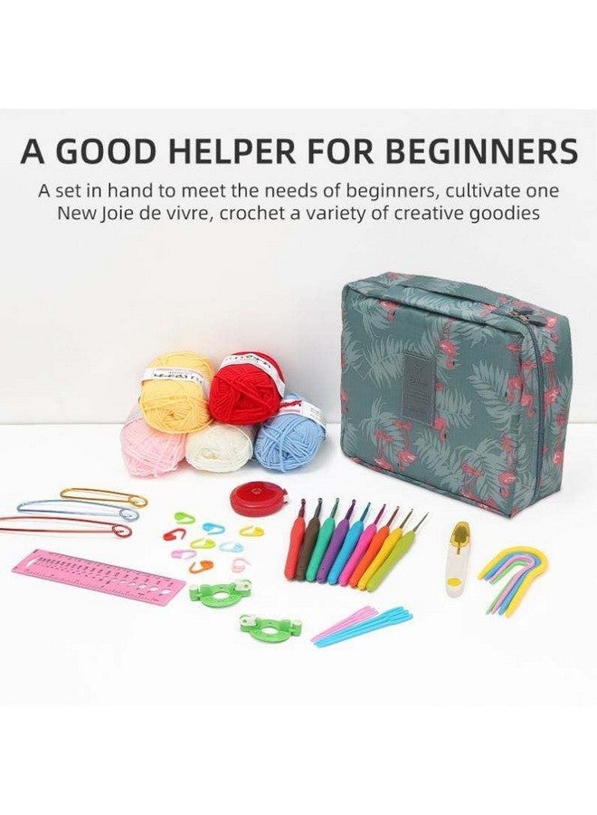 Tusmad Crochet Needle Kit 107 Pcs Crochet Crochet Starter Kit for Beginners, Ergonomic, Crochet Hooks Travel Bag, Crochet Kit for Beginners Adults or Kids Tools & Accessories (107Pcs -SWAN Bag) - Image 4
