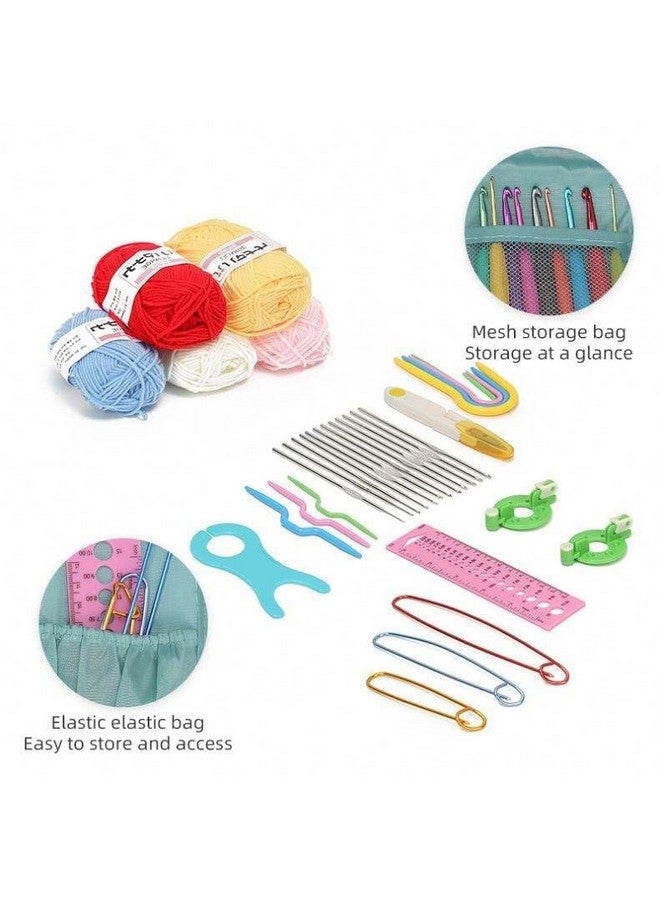 Tusmad Crochet Needle Kit 107 Pcs Crochet Crochet Starter Kit for Beginners, Ergonomic, Crochet Hooks Travel Bag, Crochet Kit for Beginners Adults or Kids Tools & Accessories (107Pcs -SWAN Bag) - Image 2