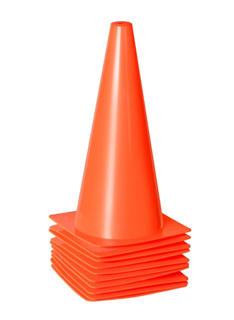 سبال مخاريط رياضية بلاستيكية مقاس 18 سم للتدريب على حركة المرور، والتدريب على كرة السلة وكرة القدم وممارسة التزلج - مسار العوائق للمناسبات الداخلية والخارجية - Image 4