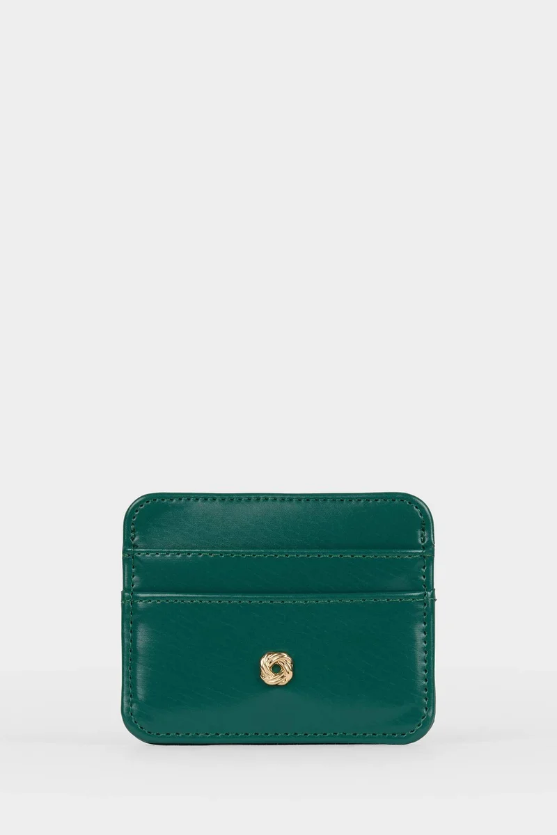 ديفاكتو Woman Faux Leather Business Card Wallet