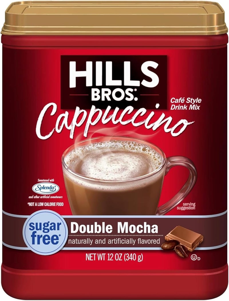 Hills Bros خليط كابتشينو دبل موكا خالي من السكر من هيلز بروس - Image 1