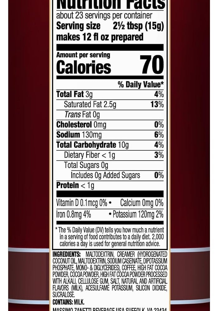 Hills Bros خليط كابتشينو دبل موكا خالي من السكر من هيلز بروس - Image 2