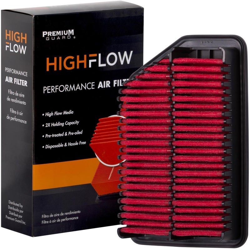 HIGHFLOW PA6166X High Performance PreOiled Disposable Engine Air Filter Fits 201611 Hyundai Elantra 201714 Elantra GT 2013 Elantra Coupe 201614 Kia Forte 201814 Forte5 201714 Forte Koup