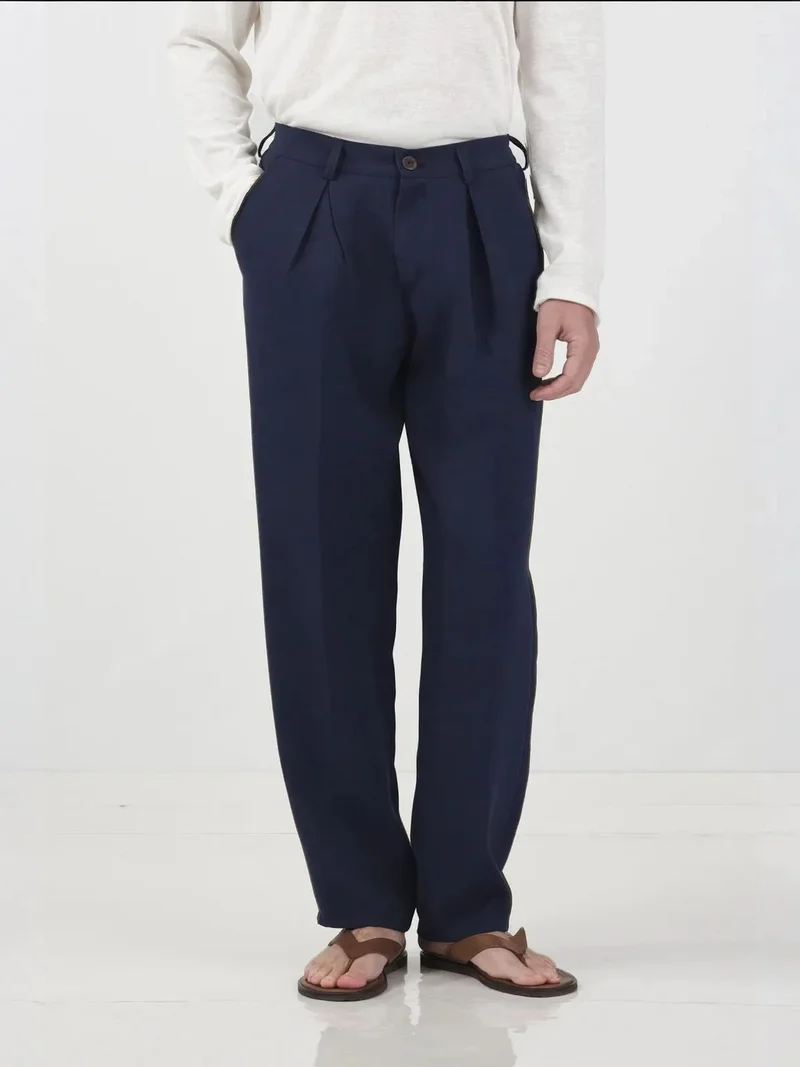 جيستو GIESTO Textured Pleated Tailored Trousers