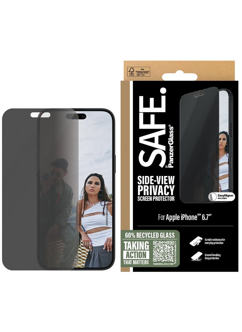 SAFE. by PanzerGlass Privacy Screen Protector iPhone '24 6.7" | 15 Plus | Ultra-Wide Fit, Apple iPhone 16 Plus | 15 Plus