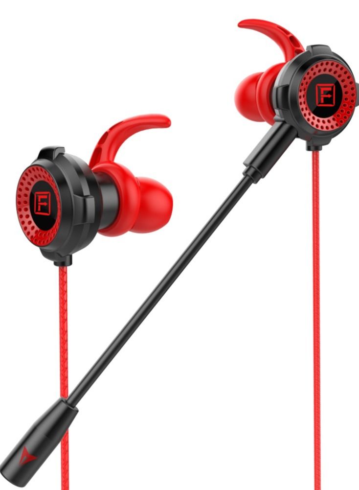 FASTER G900 Dual Gaming Headset With Detachable HD Long Mic Red