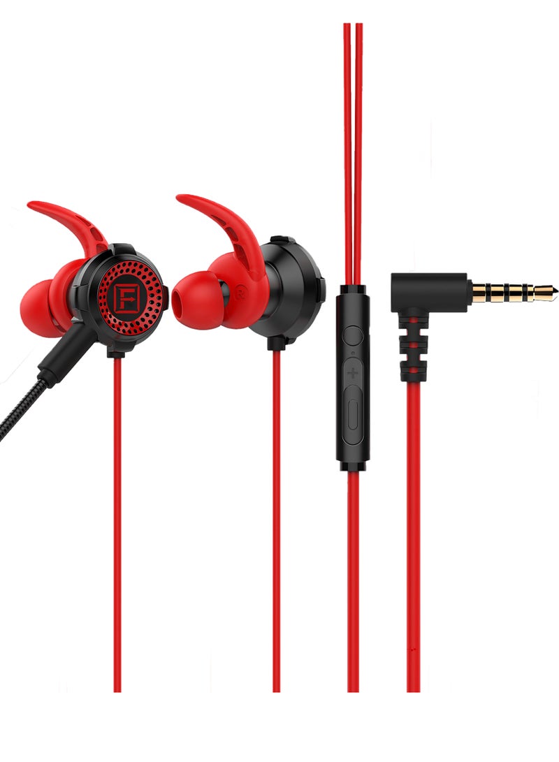 FASTER G900 Dual Gaming Headset With Detachable HD Long Mic Red