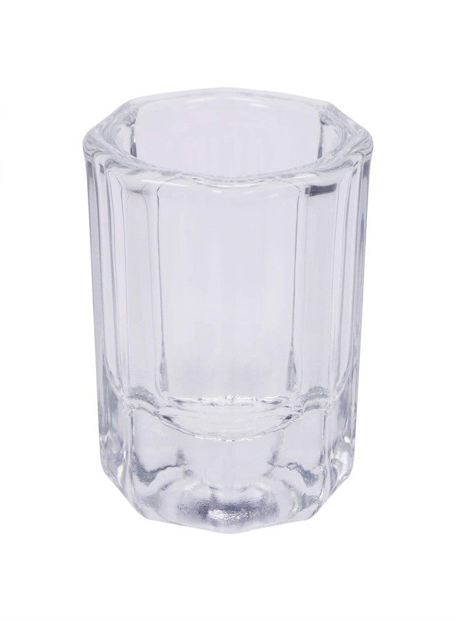 Shapenty Nail Art Acrylic Liquid Powder Dappen Dish Glass Crystal Cup Containers Glassware Tools for Nail Polish Remover Eyebrow Tint and Eyebrow Dye Mixing, 2PCS - Image 5