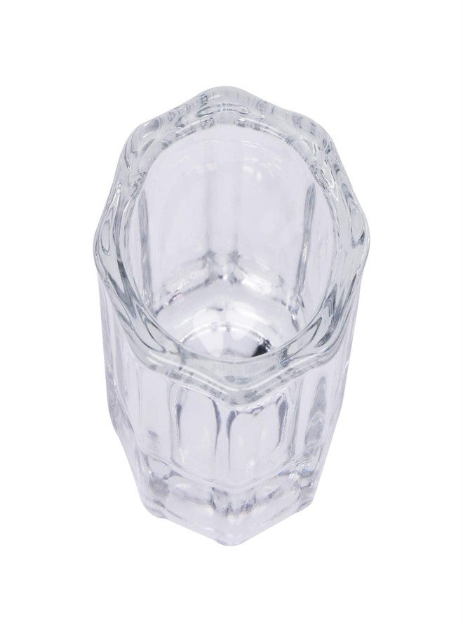 Shapenty Nail Art Acrylic Liquid Powder Dappen Dish Glass Crystal Cup Containers Glassware Tools for Nail Polish Remover Eyebrow Tint and Eyebrow Dye Mixing, 2PCS - Image 2