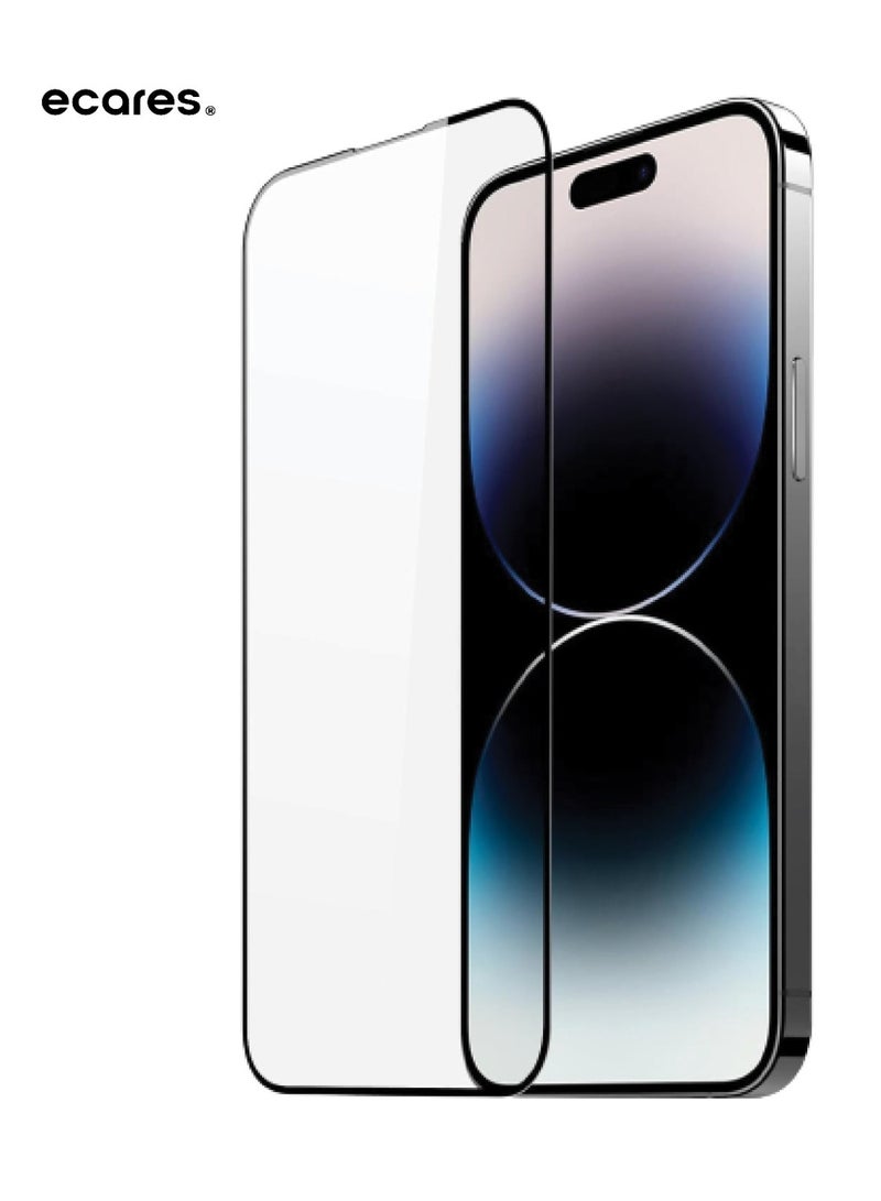 إيكاريس إي كيرز® واقي شاشة iPhone 14 Pro Max، شفاف عالي الدقة، زجاج مقسى 9H، حماية من الدرجة العسكرية، مقاوم للخدش، مضاد لبصمات الأصابع، تغطية كاملة، مضاد للاصفرار، خالي من الفقاعات، (حزمة-2) - Image 1