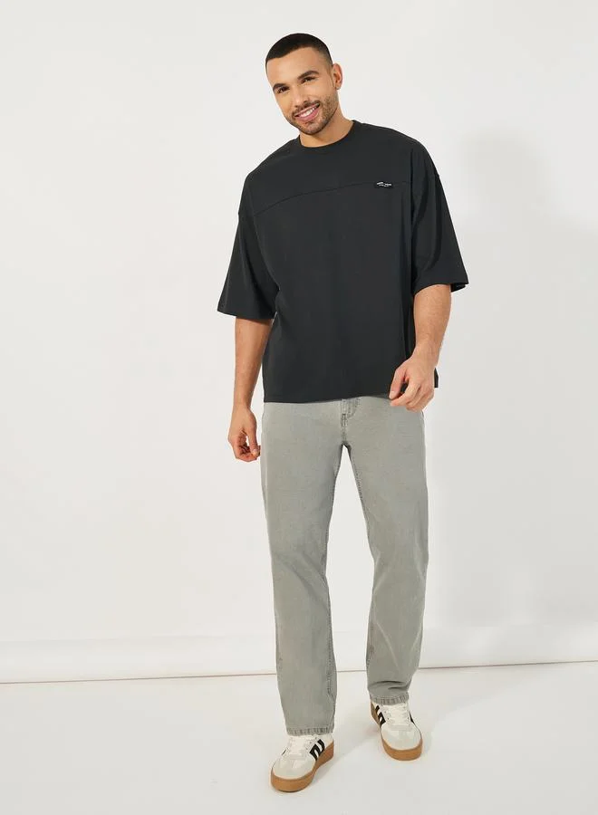 Styli Styli Boxy Fit Insert Label T-Shirt
