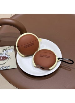 Doraemon Causeway Burning Suitable For AirPodspro For AppleHeadset Protective Case Soft Silicone Three-dimensional Anti-drop Case 3 Generation-Color:Dorayaki Earphone Cover + Metal Buckle-Model:Airpods Pro/pro2 Generation Universal