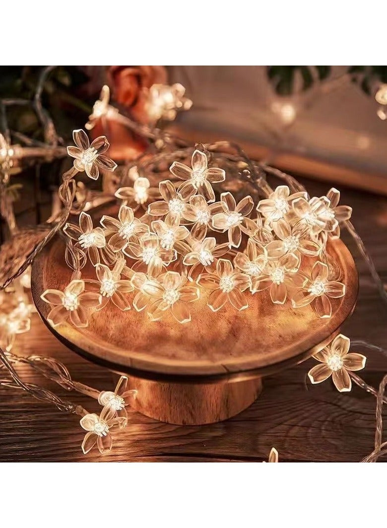 Solar Cherry Blossom LED String Lights with 8 Lighting Modes Romantic Decorative Light for Garden Yard Tree Patio Wedding - Image 2
