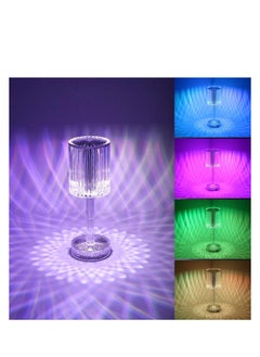 ماركة غير محددة مصباح كريستال يعمل باللمس RGB 16 لونًا متغيرًا قابل لإعادة الشحن لغرفة النوم وغرفة المعيشة وأضواء إبداعية لتزيين حفلات العشاء  - Image 1
