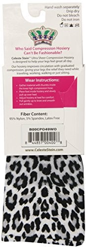 Celeste Stein Therapeutic Compression Socks, Black Grey Spots, 8-15 mmhg, 1-Pair - Image 2