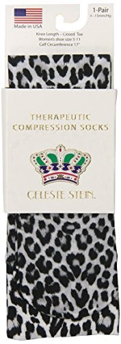 Celeste Stein Therapeutic Compression Socks, Black Grey Spots, 8-15 mmhg, 1-Pair - Image 3