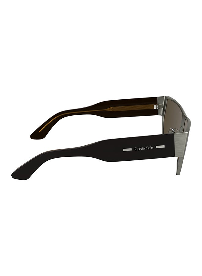 CALVIN KLEIN إطار كامل معدني من كالفن كلاين نظارات شمسية Ck25102S 5915 (071) مط Matte Light Gun - Image 5