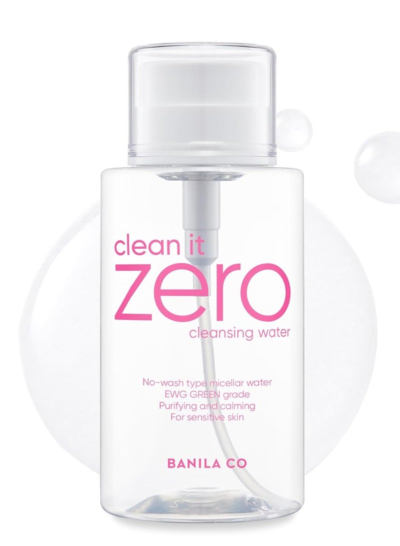 BANILA CO Clean It Zero Pure Cleansing Water | Gentle Cleanser for Sensitive Skin | Micellar Water Makeup Remover No Rinse & Oil Free (310ml / 10.48 fl.oz)