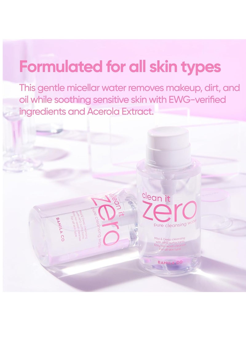 Banila Co BANILA CO Clean It Zero Pure Cleansing Water | Gentle Cleanser for Sensitive Skin | Micellar Water Makeup Remover No Rinse & Oil Free (310ml / 10.48 fl.oz)  - Image 2