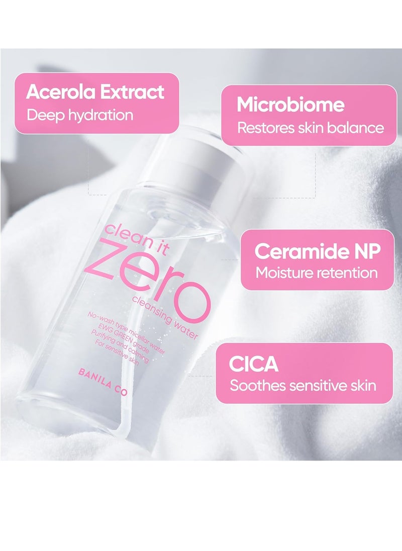 Banila Co BANILA CO Clean It Zero Pure Cleansing Water | Gentle Cleanser for Sensitive Skin | Micellar Water Makeup Remover No Rinse & Oil Free (310ml / 10.48 fl.oz)  - Image 3