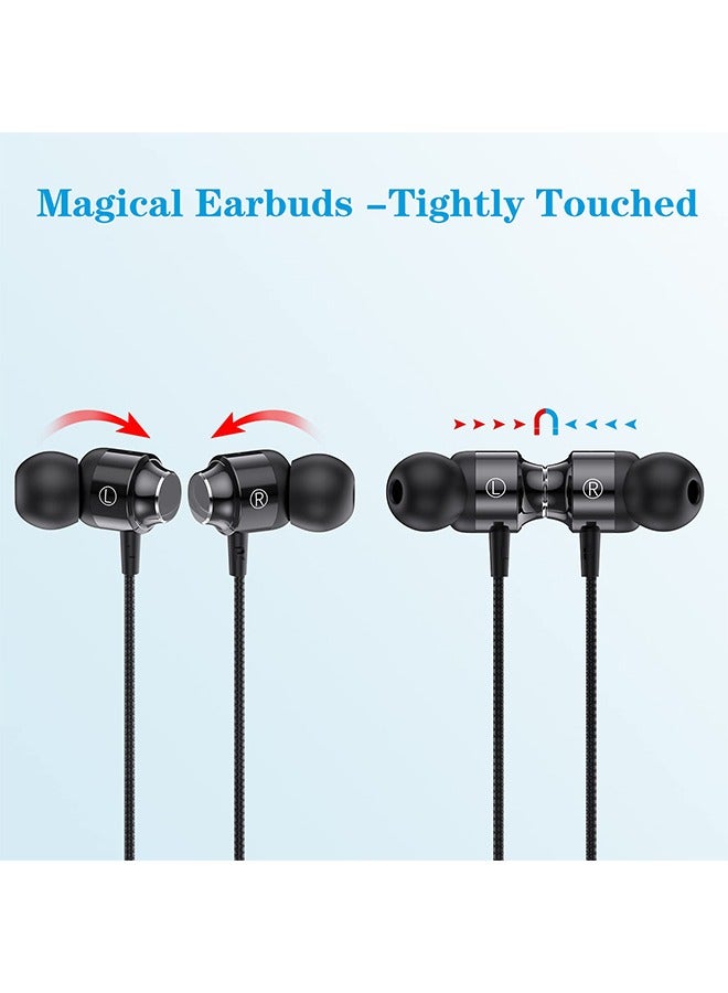 Earphones, Wired In-ear Headphones with Pure Sound and Powerful Bass, Lightweight Wired Earphones with Microphone and Volume Control, Suitable for 3.5MM devices, Mobile phone, tablet, laptop, desktop computer, MP3, etc  - Image 2