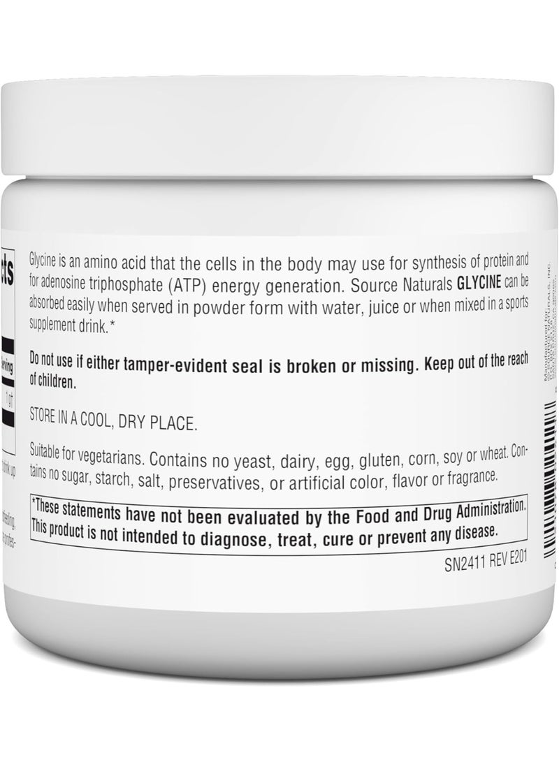 سورس ناتشورالز مسحوق الجلايسين - يدعم تخليق البروتين وتوليد طاقة ATP، مكمل غذائي متعدد الأغراض من الأحماض الأمينية - Image 3