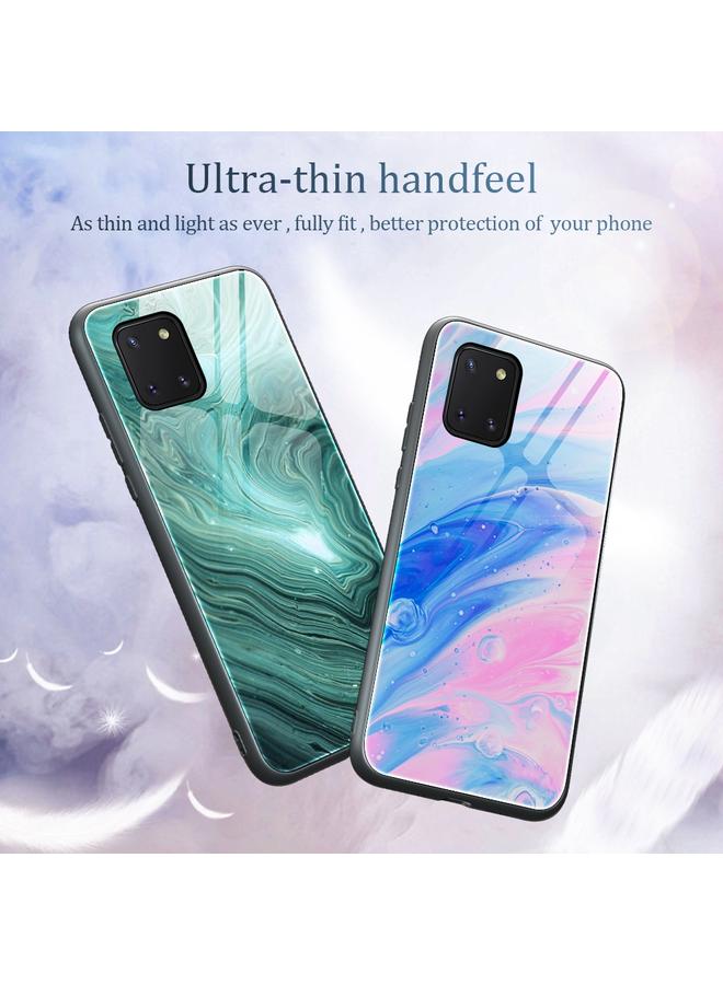 S-TOP Case For Samsung Galaxy Note10 Lite / A81 Marble Pattern Glass Protective Case - Image 3