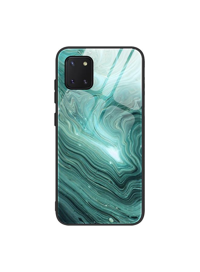 S-TOP Case For Samsung Galaxy Note10 Lite / A81 Marble Pattern Glass Protective Case - Image 1