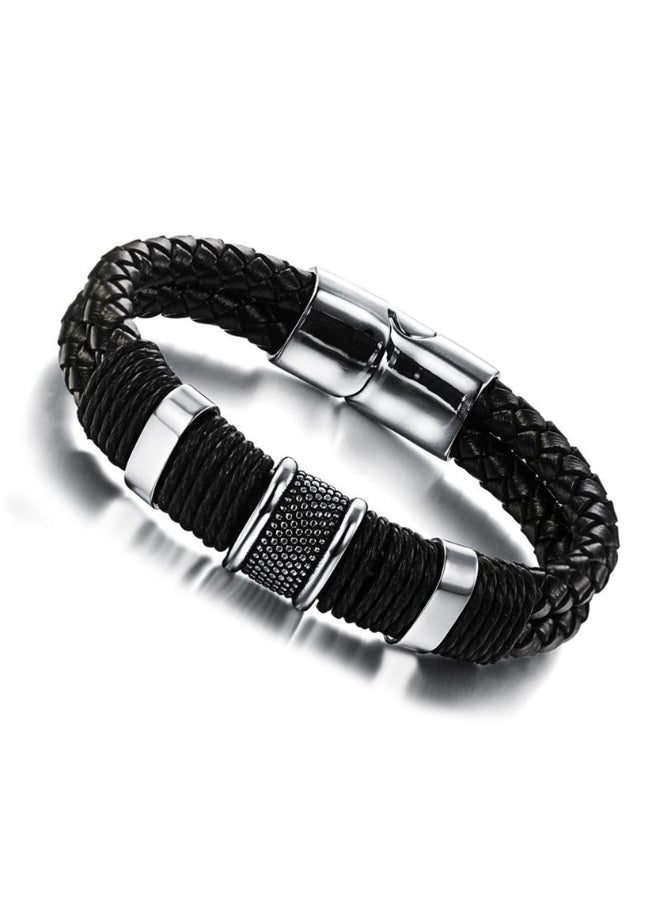Lee Cooper - Lee Cooper Men's Stainless Steel Black Plating Bracelet - LC.B.01100.631, 200mm, No Gemstone - Image 1